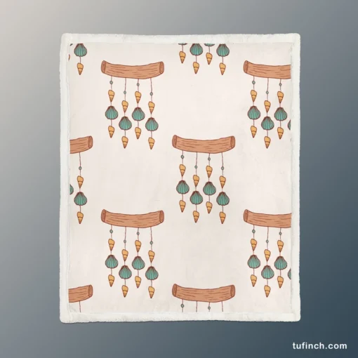 Boho Style Dream Catcher Design Sherpa Fleece Blanket 1