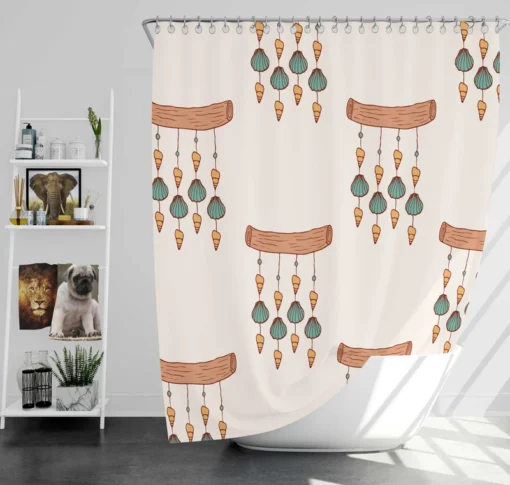 Boho Style Dream Catcher Design Shower Curtain