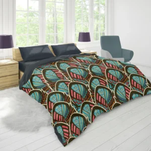 Boho Style Feather Design Duvet Cover 1