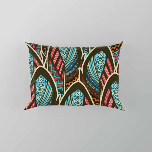 Boho Style Feather Design Pillow Case