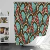 Boho Style Feather Design Shower Curtain