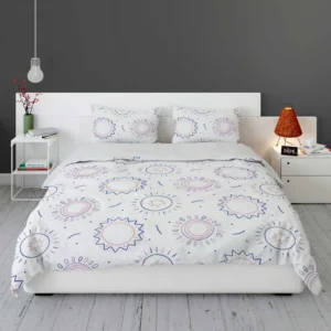 Boho Sun And Daisy Pattern Bedding Set 1