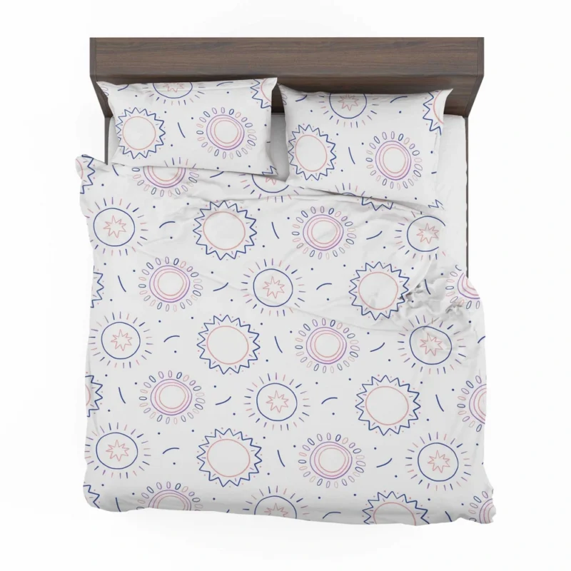 Boho Sun And Daisy Pattern Bedding Set 2