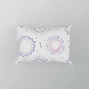 Boho Sun And Daisy Pattern Pillow Case