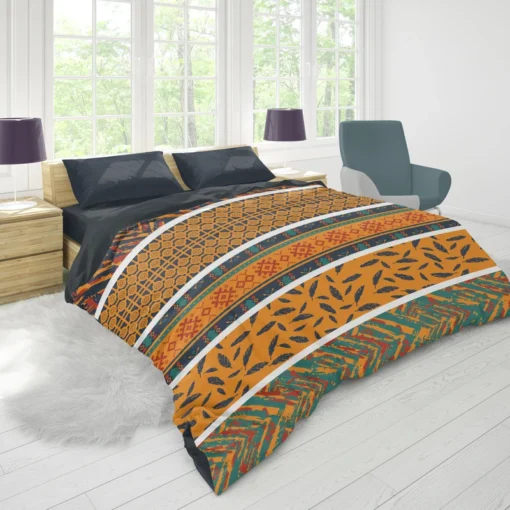 Boho Tribal Banner Set Duvet Cover 1