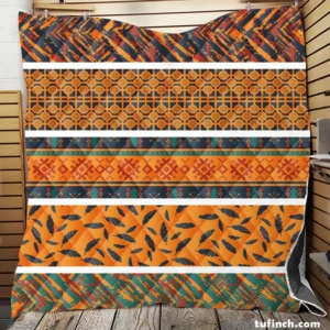 Boho Tribal Banner Set Quilt Blanket