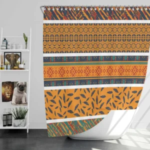 Boho Tribal Banner Set Shower Curtain