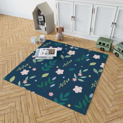 Botanical Floral Pattern Rug 1