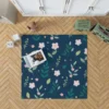 Botanical Floral Pattern Rug