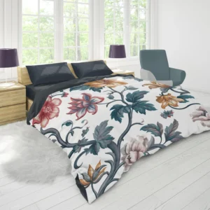 Botanical Floral Toile Duvet Cover 1