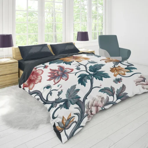 Botanical Floral Toile Duvet Cover 1