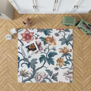 Botanical Floral Toile Rug