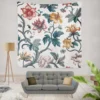 Botanical Floral Toile Wall Tapestry