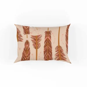 Bow and Arrow Boho Pattern on Toffy Peach Pillow Case