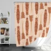 Bow and Arrow Boho Pattern on Toffy Peach Shower Curtain