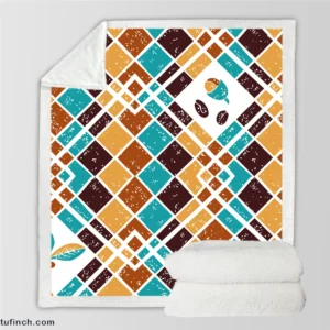 Breathtaking Argyle Pattern Sherpa Fleece Blanket