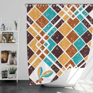 Breathtaking Argyle Pattern Shower Curtain