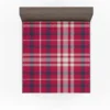 Brick Red Blue Plaid Fitted Sheet