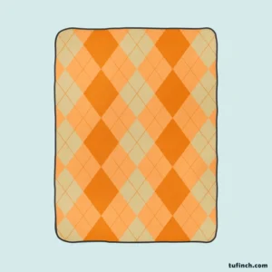 Bright Argyle Pattern Fleece Blanket 1