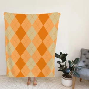 Bright Argyle Pattern Fleece Blanket