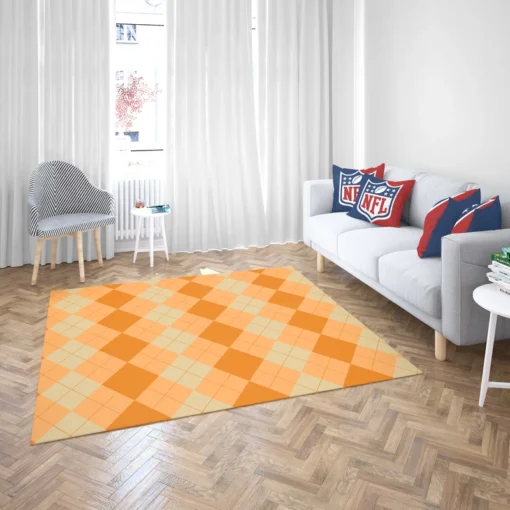 Bright Argyle Pattern Rug 2