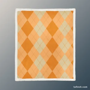 Bright Argyle Pattern Sherpa Fleece Blanket 1