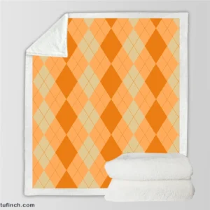 Bright Argyle Pattern Sherpa Fleece Blanket