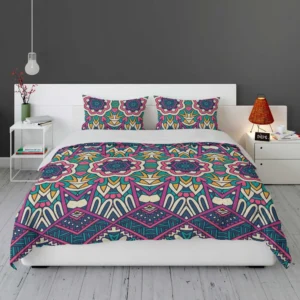 Bright Aztec Tribal Fabric Design Bedding Set 1