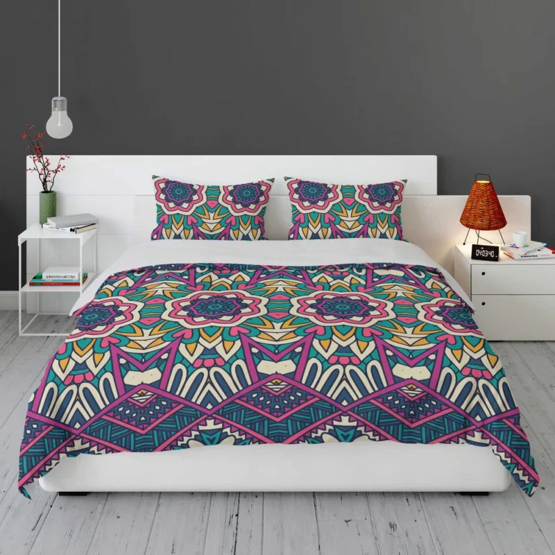 Bright Aztec Tribal Fabric Design Bedding Set 1