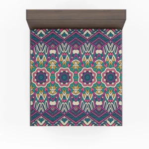 Bright Aztec Tribal Fabric Design Fitted Sheet