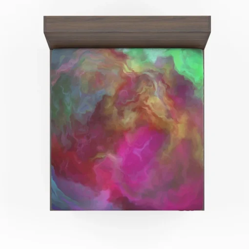 Bright Colored Abstract Pattern Fitted Sheet