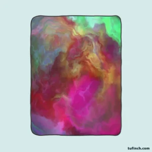 Bright Colored Abstract Pattern Fleece Blanket 1