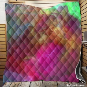 Bright Colored Abstract Pattern Quilt Blanket