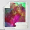 Bright Colored Abstract Pattern Sherpa Fleece Blanket