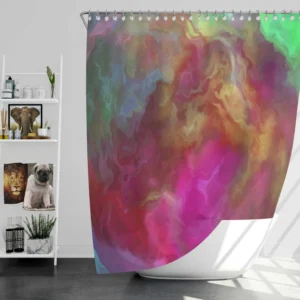 Bright Colored Abstract Pattern Shower Curtain