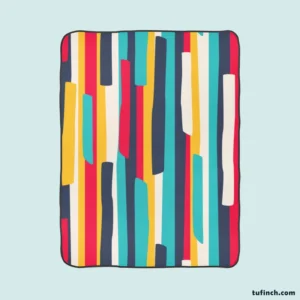 Bright Colored Stripes Pattern Fleece Blanket 1