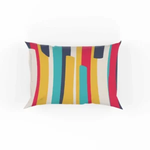 Bright Colored Stripes Pattern Pillow Case