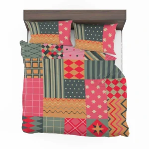 Bright Colorful Patchwork Design Bedding Set 2