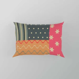 Bright Colorful Patchwork Design Pillow Case