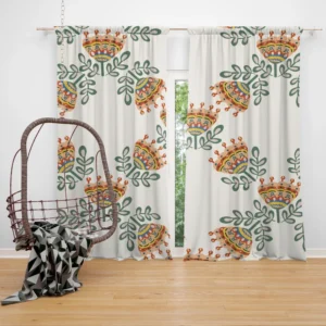 Bright Ethnic Abstract Pattern Curtain