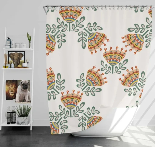 Bright Ethnic Abstract Pattern Shower Curtain