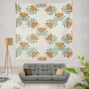 Bright Ethnic Abstract Pattern Wall Tapestry