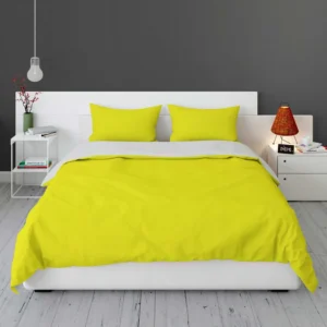 Bright Yellow Solid Color Bedding Set 1