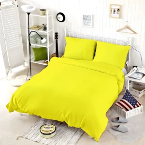 Bright Yellow Solid Color Bedding Set