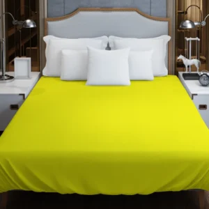 Bright Yellow Solid Color Duvet Cover