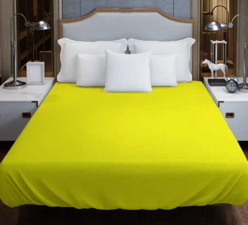 Bright Yellow Solid Color Duvet Cover