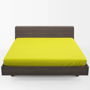 Bright Yellow Solid Color Fitted Sheet 1