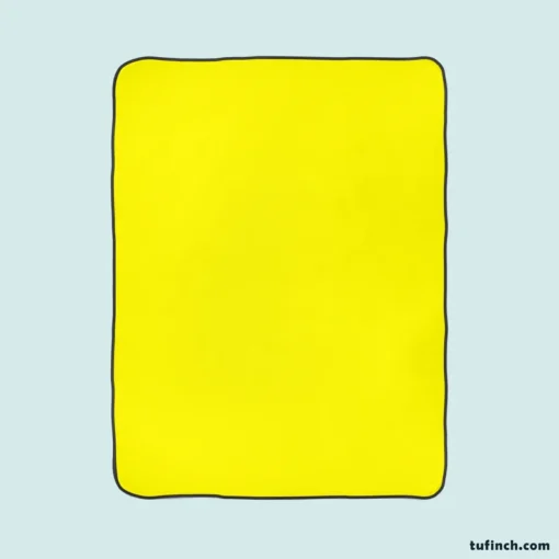 Bright Yellow Solid Color Fleece Blanket 1