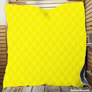 Bright Yellow Solid Color Quilt Blanket