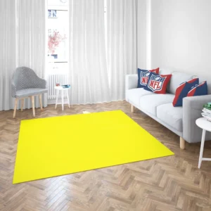 Bright Yellow Solid Color Rug 2